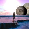 Jupiter- Moon- Woman - sea - sunrise -2742181